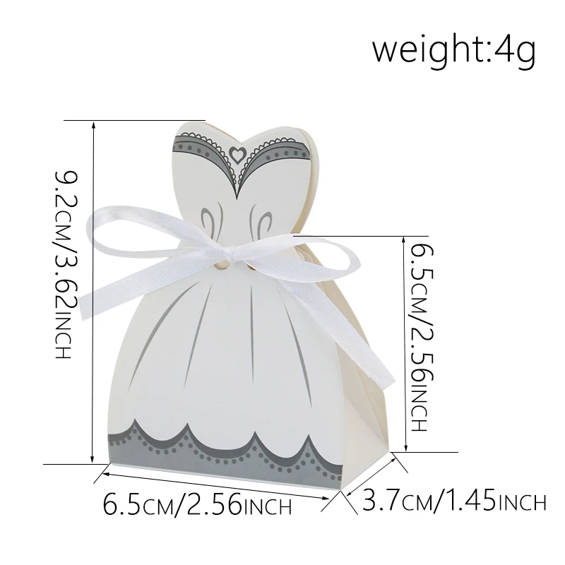 Bride and Groom Ribbon Wedding Favor Candy  gift box Bride Birthday Bridal Shower Decorations