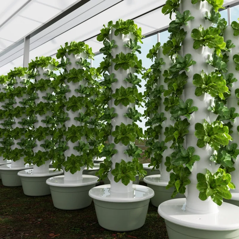 Factory Direct New Hydroponic Growing Systems Indoor NFT vertical tower Garden Planter with led grow light