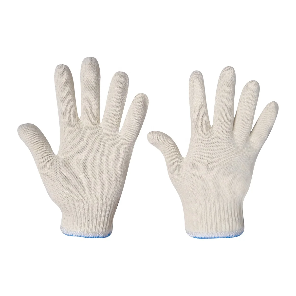 Wholesale 30-60g/Pairs White Cotton Knitted Hand Glove Guante Safety Work Gloves