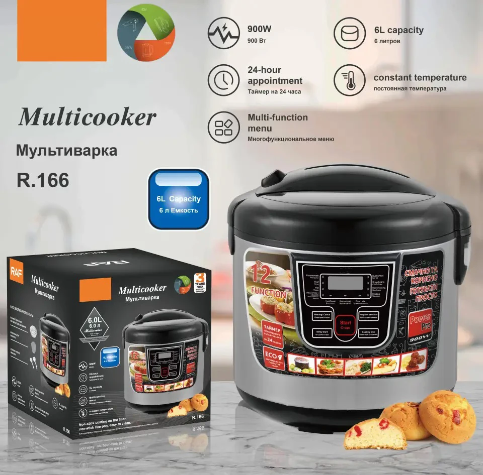 Olla electrica программируемый цифровой мультиузо vaporizador de alimentos 6L Arrocera con