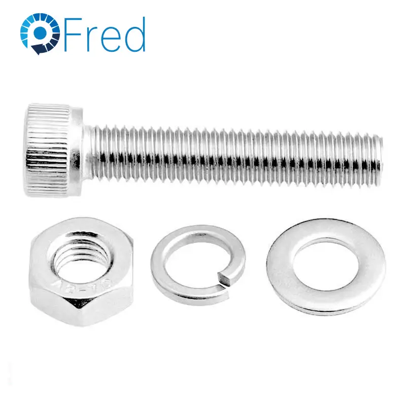 DIN912 Stainless Steel 304 316 Hexagon Socket Cap Screws with Full Thread Button Head for Easy Installation