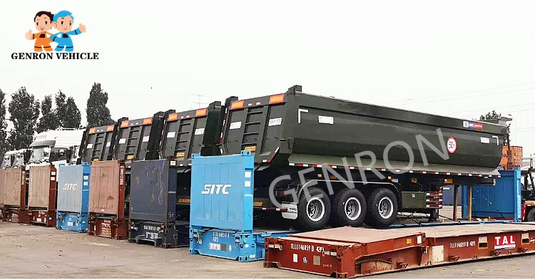  Genron U-образный задний грузовой полуприцеп для продажи в