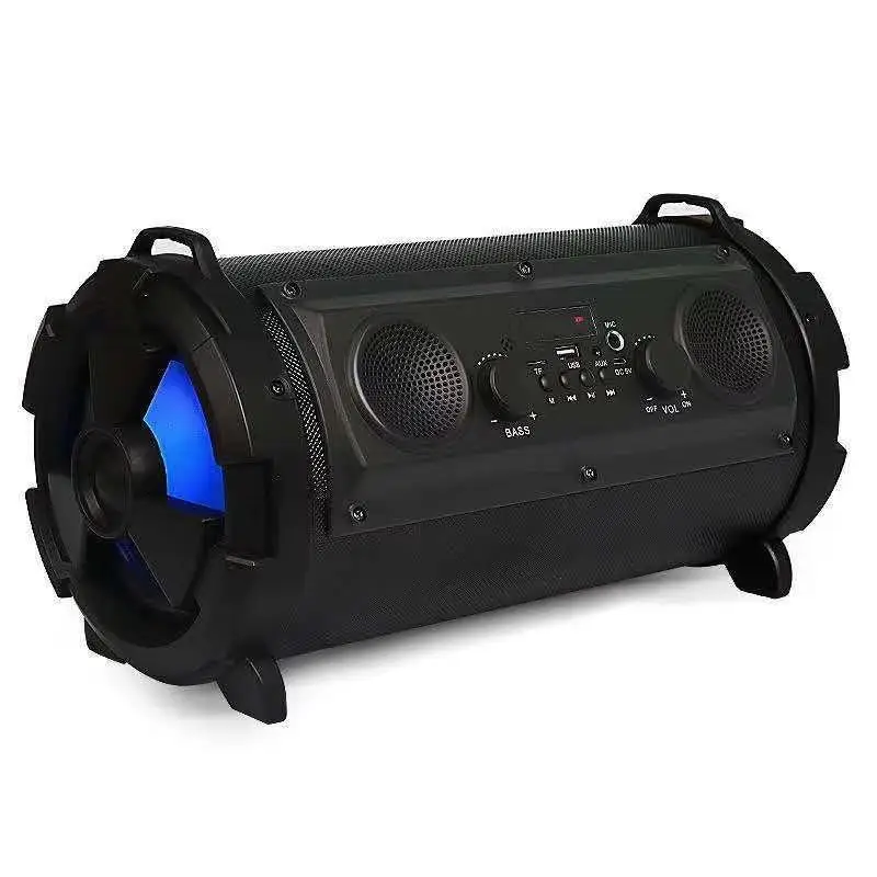 2023 High quality wireless smart retro creative bt stereo surround sound portable stereo High power subwoofer karaoke speaker fa