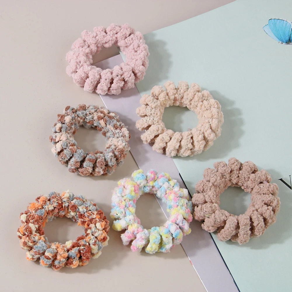 Плюшевые спиральные Завязки для волос, шнур для телефона, резинки для волос, завязки для волос, без сгибания, держатели для конского хвоста для женщин и девочек