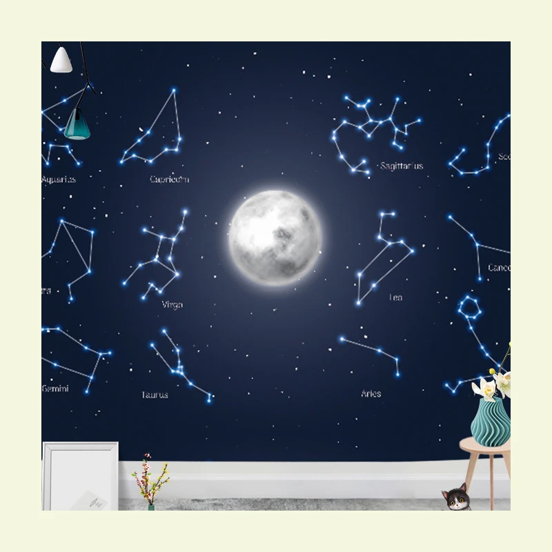 
Wholesale Custom Printed tapestry Luxury Starry elk sci-fi vision Print for living room 