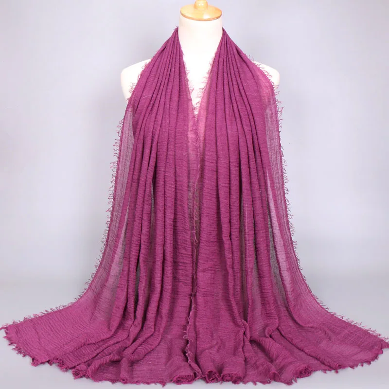 New Turban Headwrap Wholesale Muslim Women cotton Large Scarf Summer Ladies Wrap Hijab turban sensory scarves plain chiffon