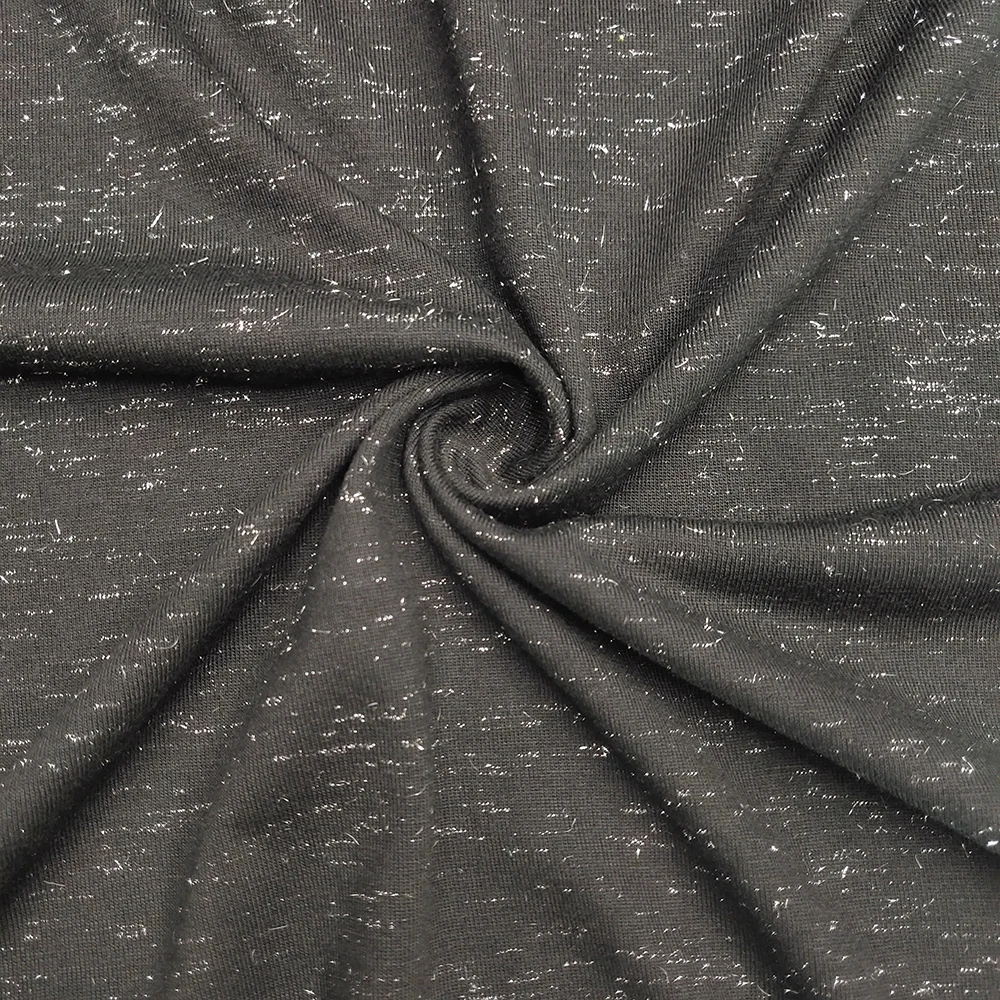 160GSM New arrival Fashion TR Fabric silver Jersey Textile Fabric Custom Polyester Fabrics for Clothing