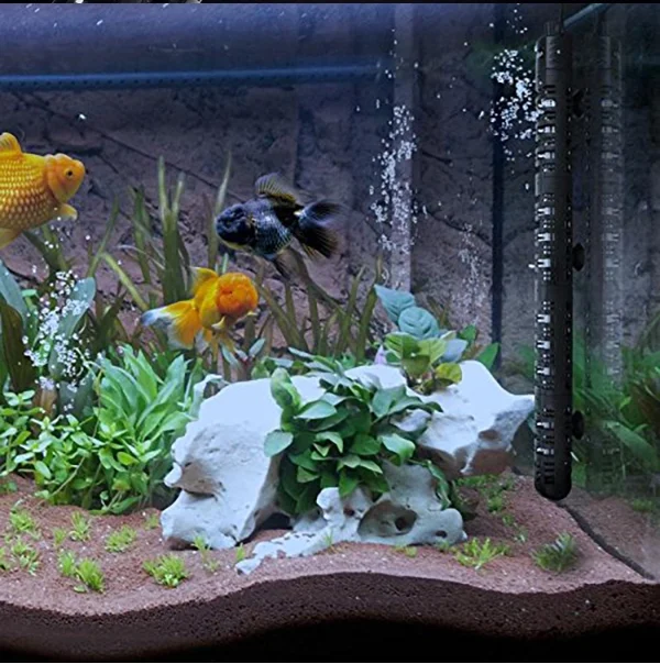 Submersible Auto Thermostat Heater With Suction Temperature Display Fish Tank Rod Heating Aquariums Accessories