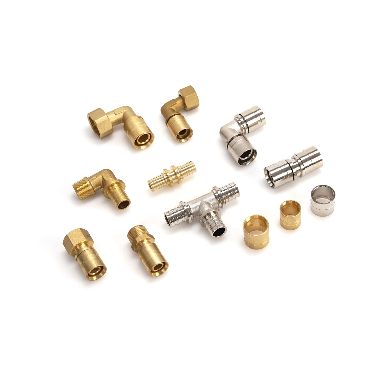 Factory Wholesale Pex Brass Sliding Connector Plumbing Pex Water Pipe Brass Sliding Tight Fittings