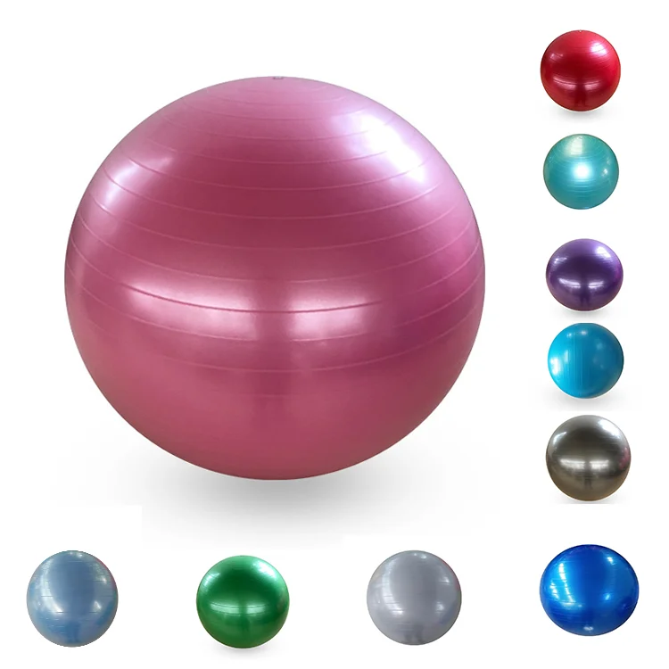 Wholesale Custom Print Logo Pilates Anti Burst Inflatable Durable Explosion-proof Balance Elastic Fitness Gym Exercise Yoga Ball