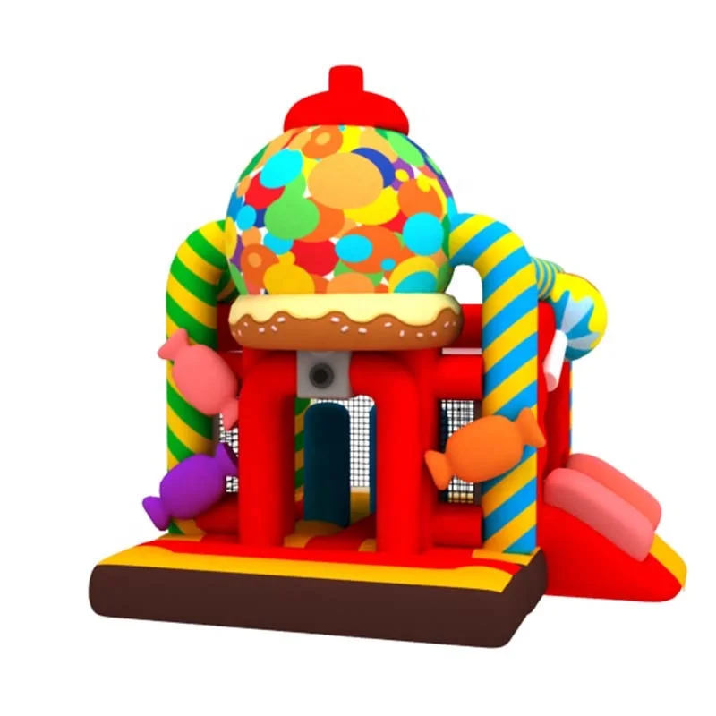 Fun Red House Slide Combo Kids Party Inflatable Joy Bounce House Outdoor Theme Park Inflatable Castle Commercial