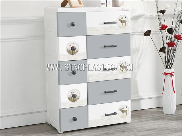 ПП 5 слой с выдвижными ящиками с ручками пластиковый шкаф для хранения одежды вешалка для одежды