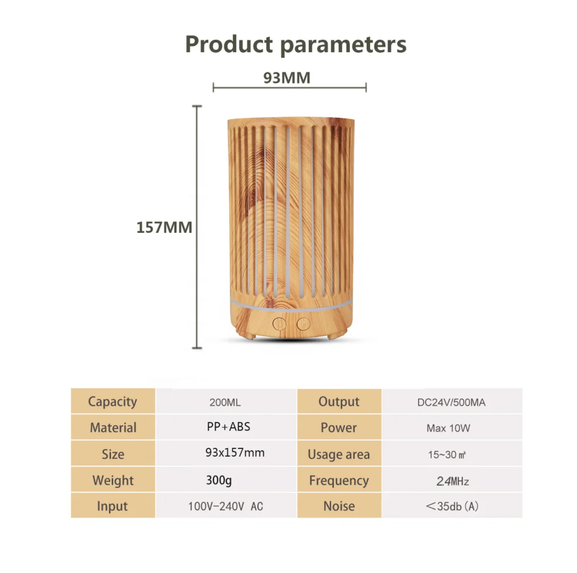 New Arrival Wifi Control Air Aroma Diffuser 200ml Wood Carving Essential Oil For