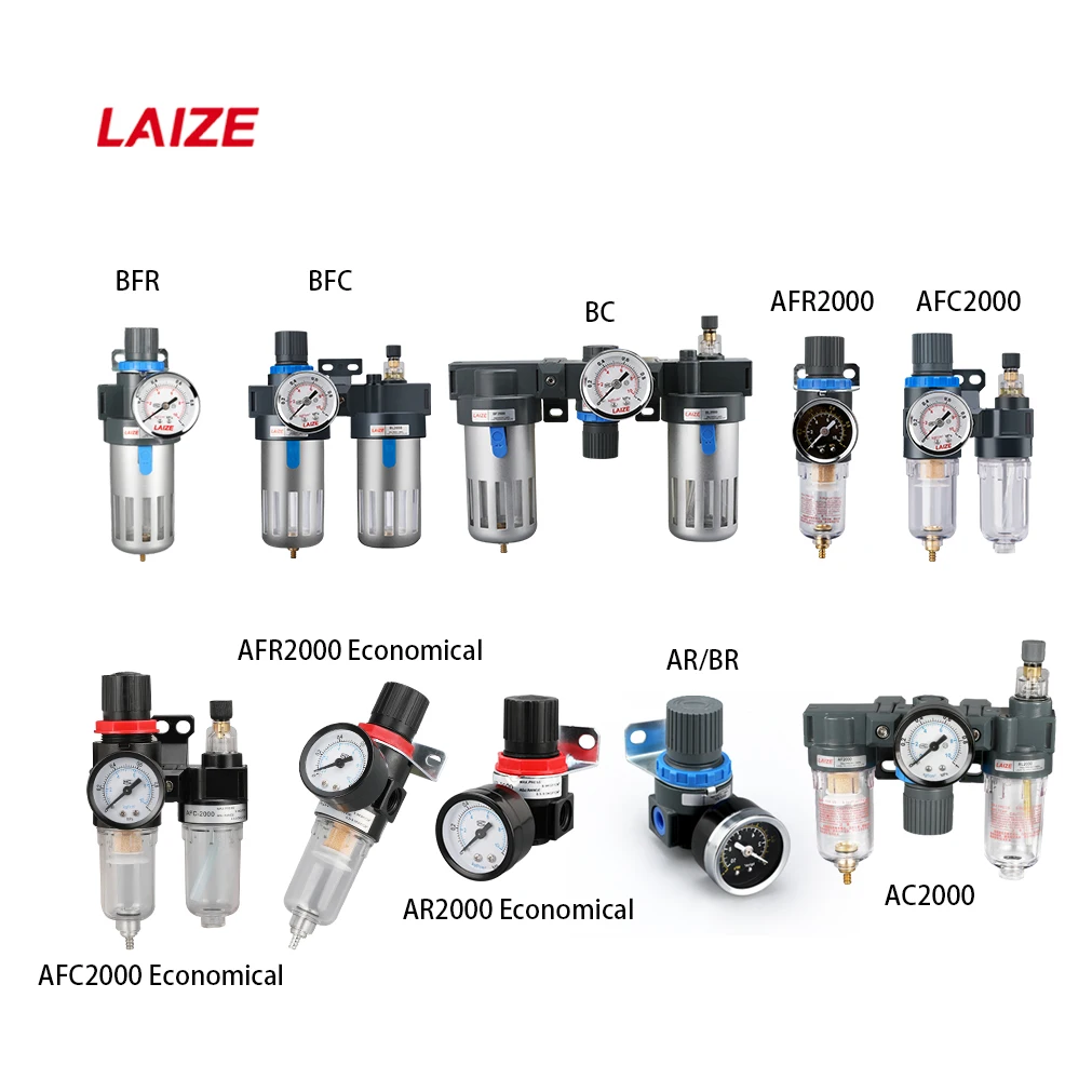 High Quality Pneumatic FRL Units Airtac Type Air Source Treatment Three Unit BC2000 Air Filter Regulator Lubricator Combination