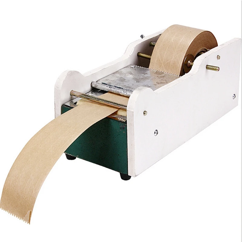 Manual kraft paper tape cutter, dispenser machine for water activated kraft tape