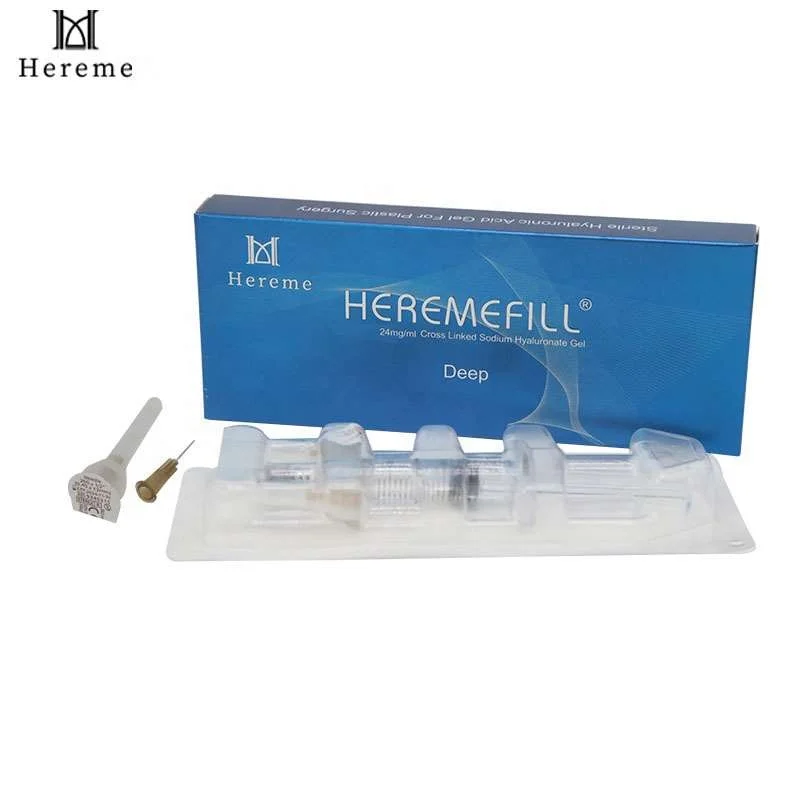 Deep lines 2ml dermal filler injectable ha gel deep wrinkle removing/nose shaping face filler injection for cosmetic surgery