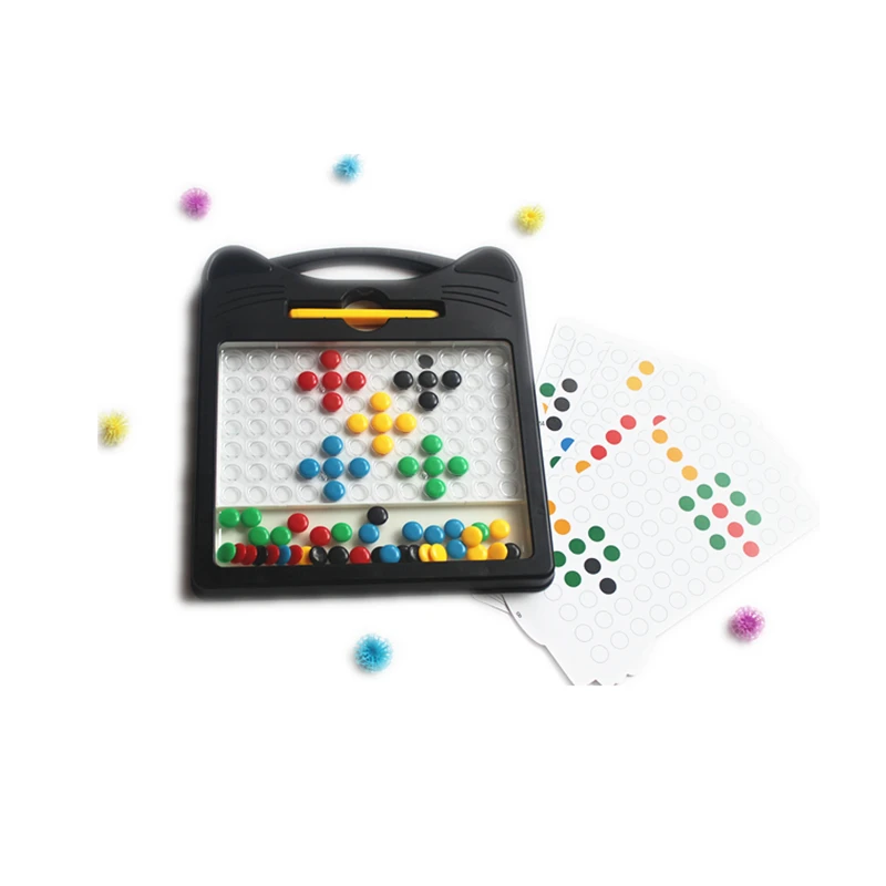 Wholesale Baby Kids Learning Educational Drawing Toys Colorful Chocolate Beads Magpad Drawing Board Magpad
