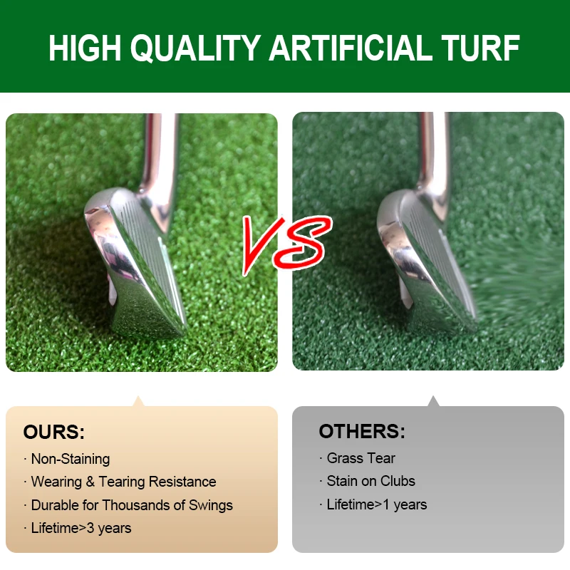 Wholesale Custom Golf Training Mat Premium Artificial Grass Golf Hitting Swing Mat Backyard Golf Practice Hitting Mat