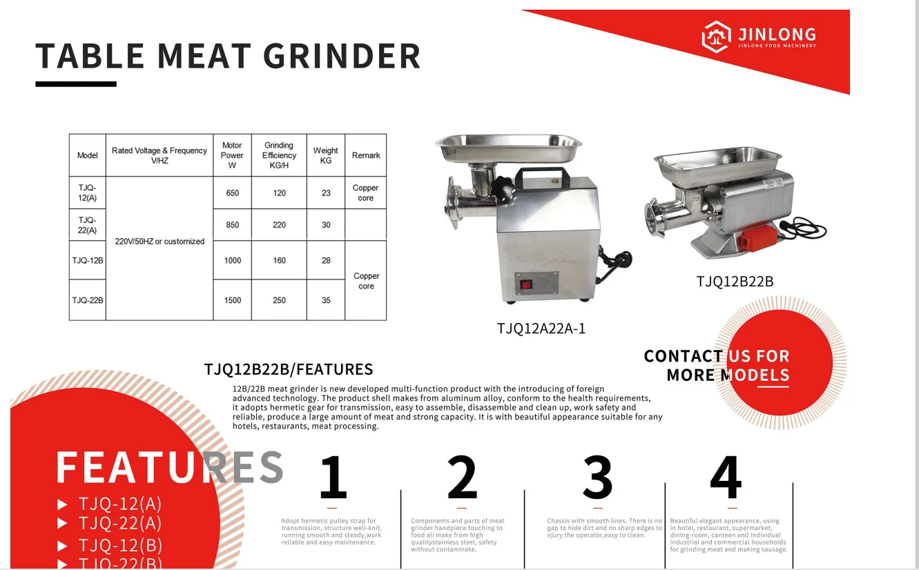 12 Manual stainless meat meat grinder industrial meat grinder machine in china 12 22 32 42 52#