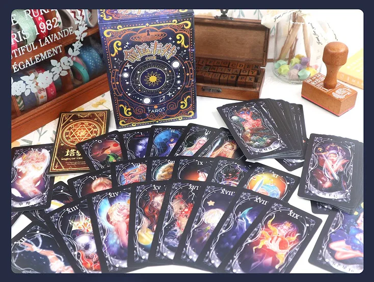 Tarot Cards with Guide Book 78 Classic Pvc Original tarot kartlar Deck jeux de Tarot Fortune Telling Game cards and oracles