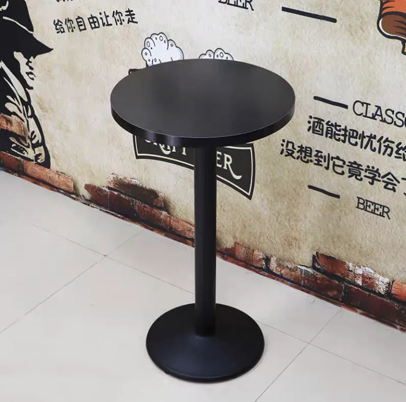 Wholesale hot selling night club cooler bar chair and table set furniture pub wood round high bar table