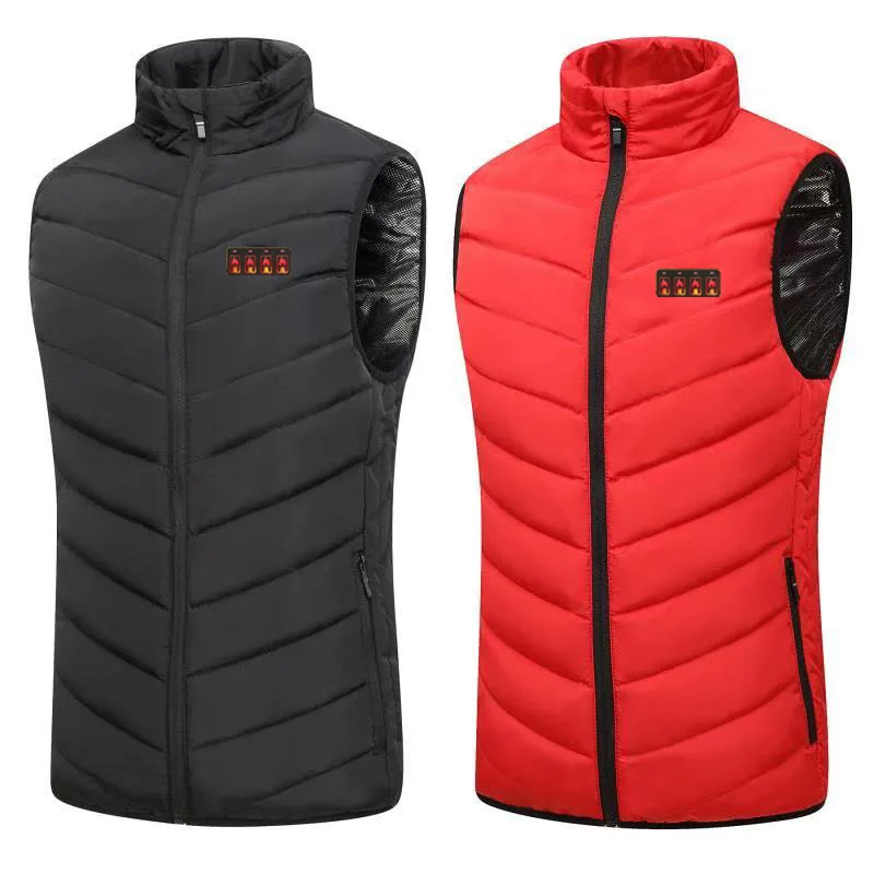 Rechargeable Powered Heated Winter Coat Custom heated vest Universal Men Outdoor Clothes Winter fishing Thickening Heating Vest
