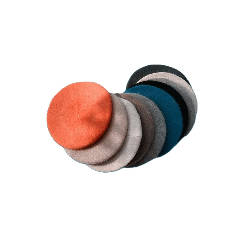 Японский однотонный плюшевый вязаный берет CLIMATE с кроликом детский осенне-зимний Корейский модный Британский Универсальный теплый