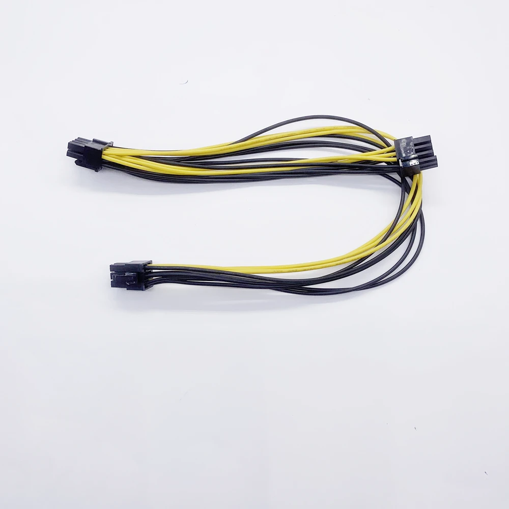 PCIe 6 Pin to Dual 8 Pin 6+2 Pin Connectors Graphics Card 40+20cm 16 AWG Cable PSU Riser Adapter Cable