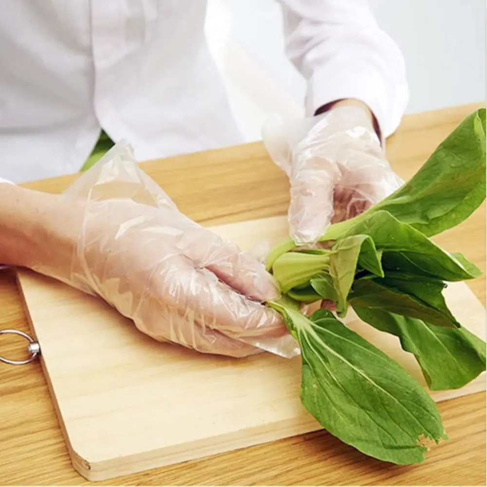 Factory Wholesale Custom Biodegradable Gloves Latex-Free BPA-Free PLA PBAT PE Disposable  Plastic Gloves