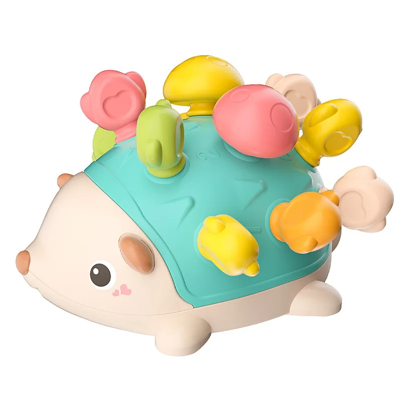 Concentration puzzle toy fine motion training montessori baby hedgehog educational sorter toy hedgehog insertion toy