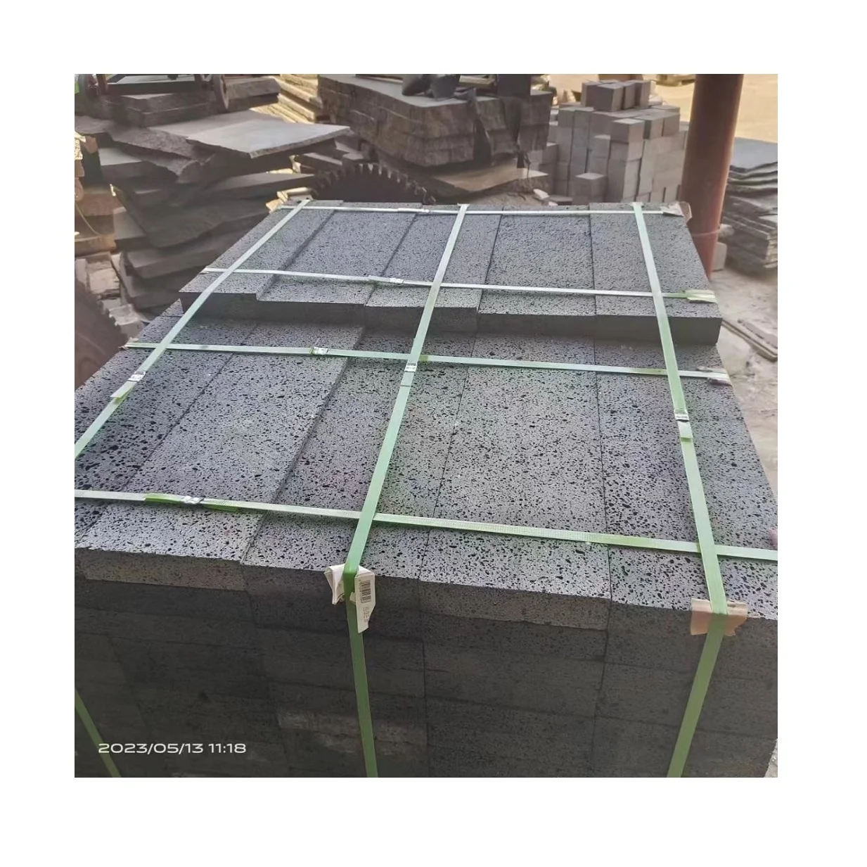 Volcanic lava stone rock tiles for outdoor flooring and wall