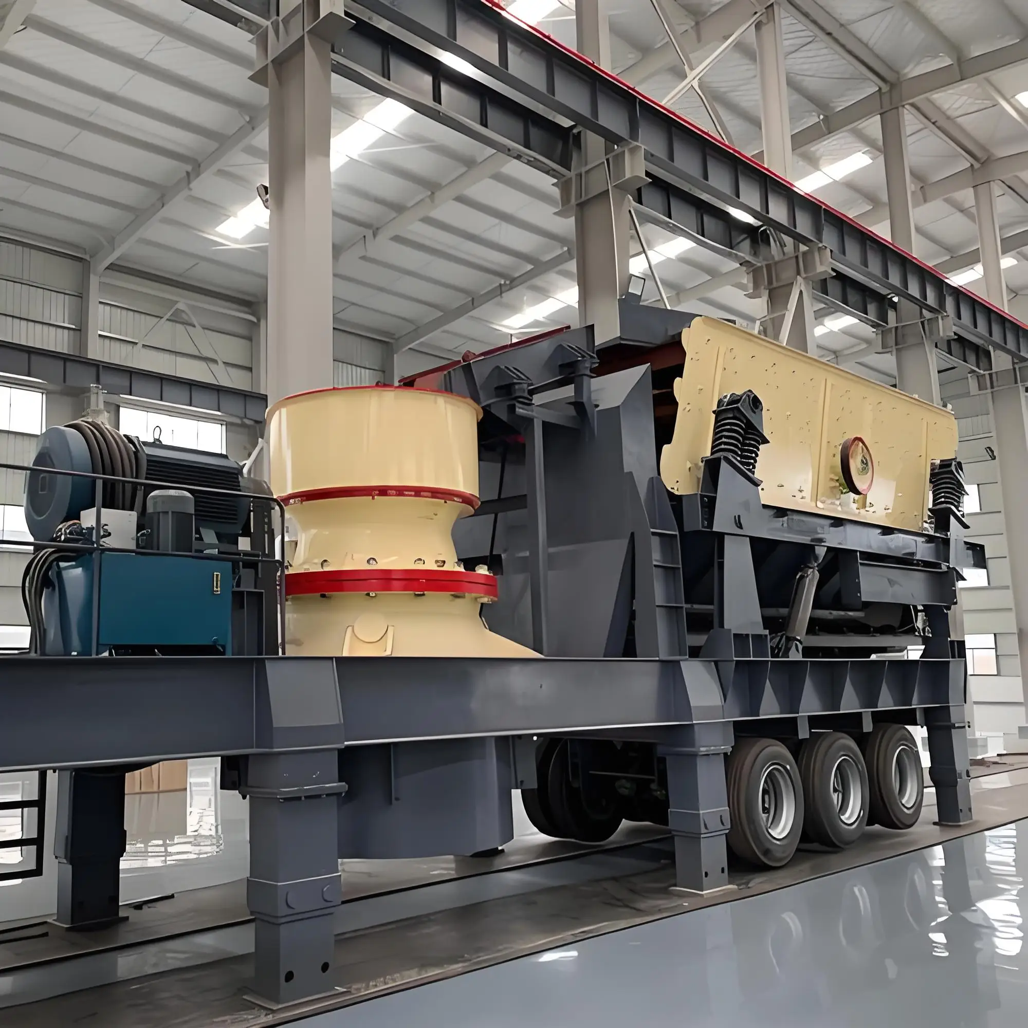 Factory Direct Sale High Efficiency Spring Cone Crusher Quartz Granite Basalt Mobile Cone Crushing Plant Crushing Plant Price