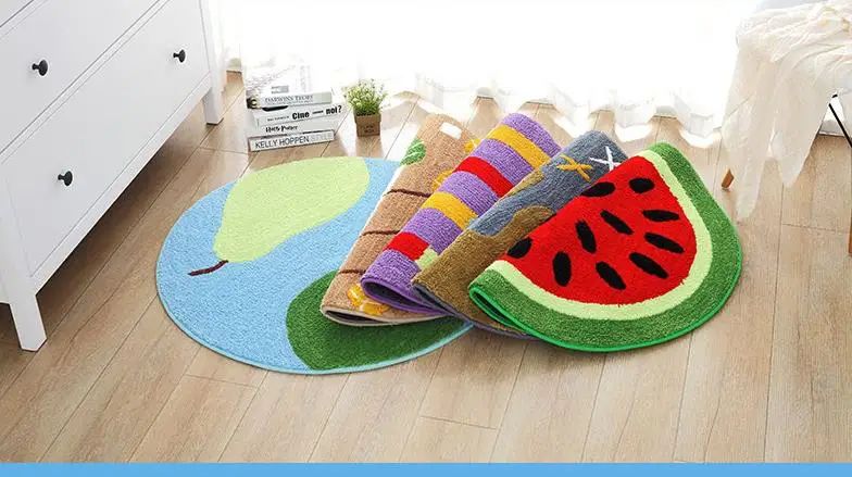 Round cute cartoon carpet mat