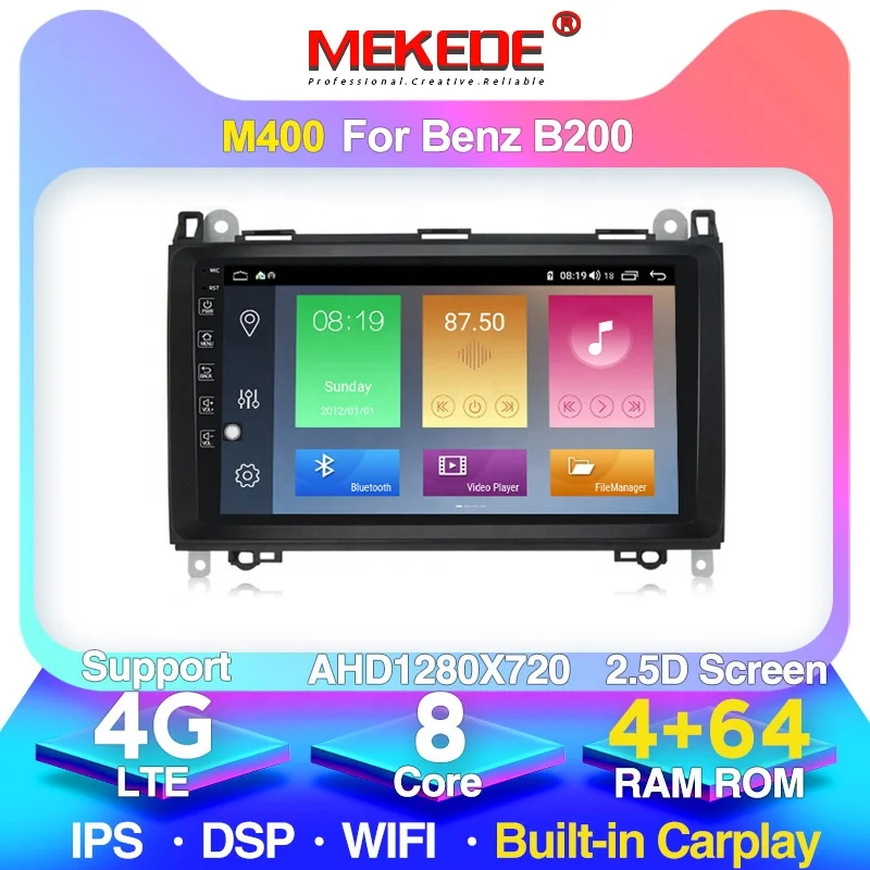 Автомобильный радиоплеер M Series Android 10 IPS + DSP 4G LTE CarPlay для Benz Sprinter B200 B-class W245 B170 W209 W169 Viano Vito