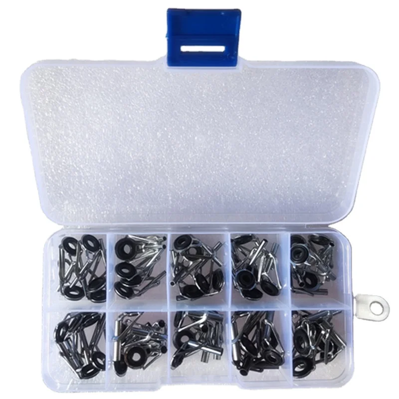 Gulang 50pcs/box Mixed Size Sea Fishing Rod Guide Rings Guides Tip Set Sea Fishing Rods Diy Eye Rings