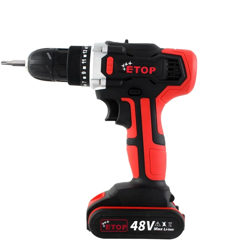 ETOP Factory direct 10mm Brushless Cordless Driver Drill with Variable Speed Control