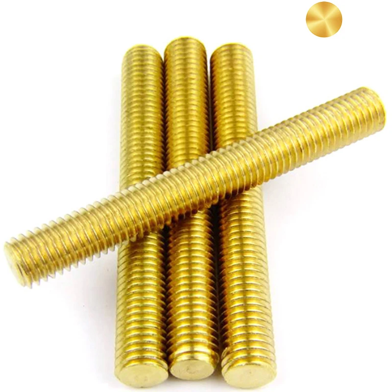 Manufacturer Brass Alloy Copper Bronze Golden Coarse Full Thread Rod Stainless Steel 304 316 Threaded rod bar