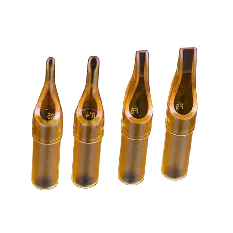 JIECIRON  Tattoo Supply Yellow Plastic Disposable Tattoo Tips 5RS 50 Pcs