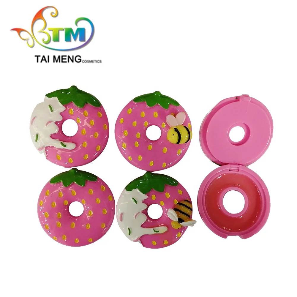 Pink Strawberry donut sweet flavor lip gloss