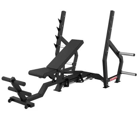 Сверхмощное многофункциональное оборудование для тренажерного зала с плоским уклоном регулируемые веса поднятие гантелей жим лежа