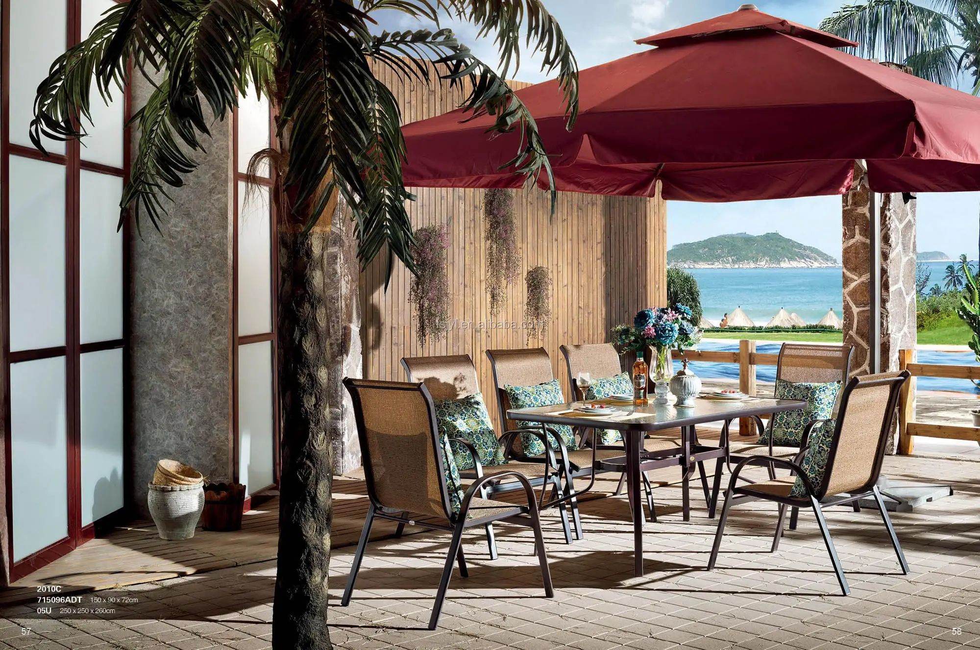 Direct Manufacturer Uv-Resistant Rattan Aluminum  Modern Outdoor Restaurant Table And Chair Set