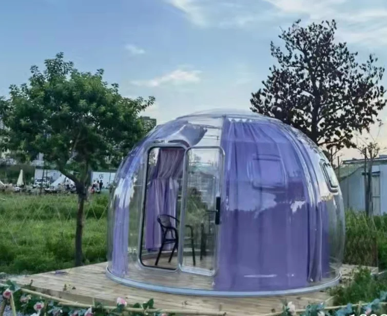 Polycarbonate Walk-in Garden Greenhouse Prefab Garden Dome Transparent Room Modern Family House For Hotel/Restaurant