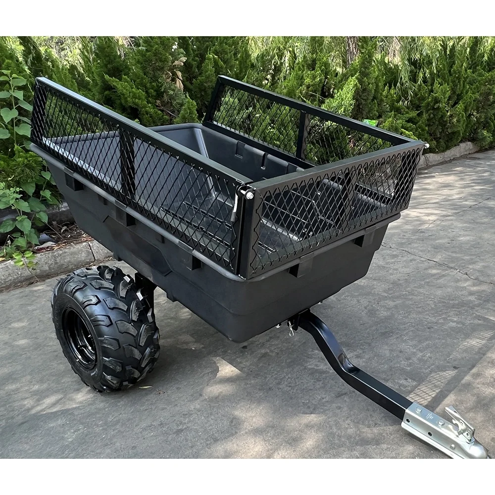 High Quality Motorcycle Car Tow-Behind Transport Outdoor Garden Durable Atv Cart Wagon Utility Trailer