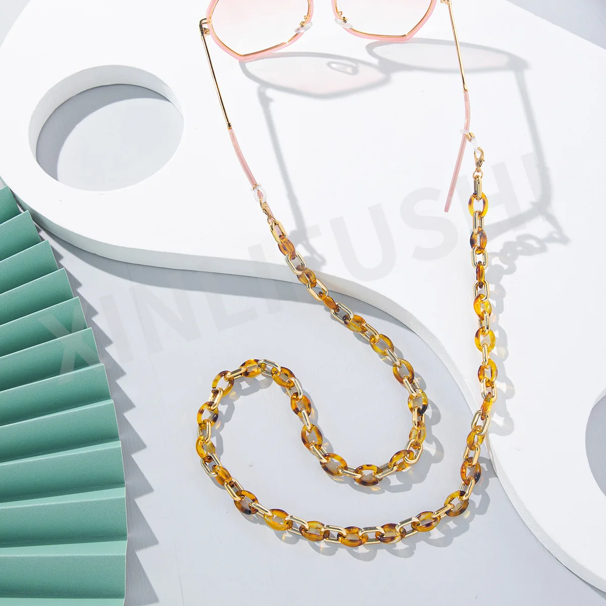 Tiny Acrylic Glasses Chain Women Mask Strap Necklace Face Mask Holder Fashion Eyewear Accessories Sunny Cord Landyard