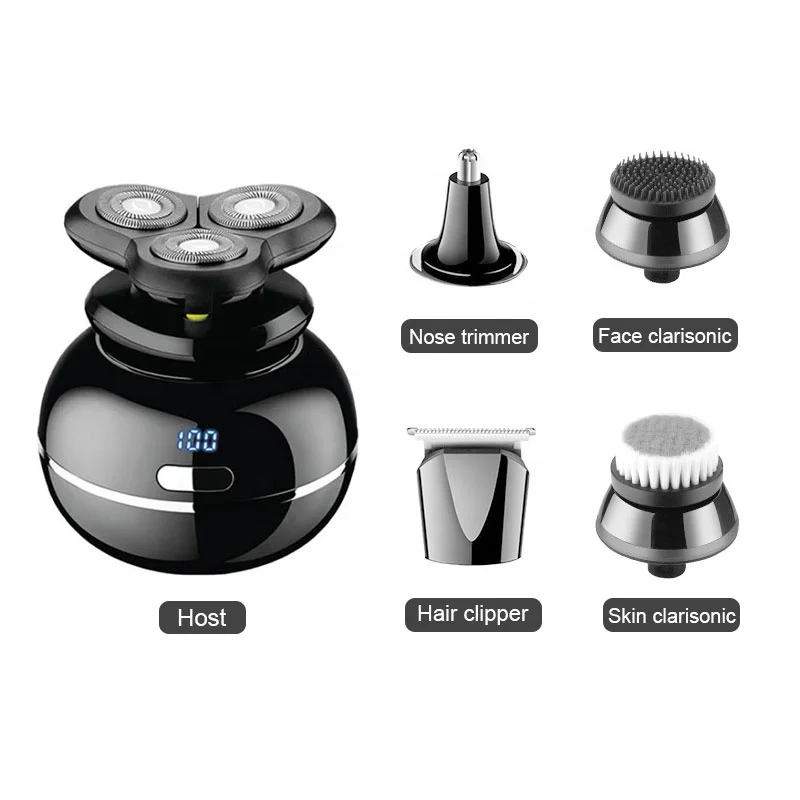  Kemei KM-1109 Многофункциональный 5 в 1 машинка для стрижки шерсти у водонепроницаемый ЖК-профессиональная волос электрическая бритва триммер