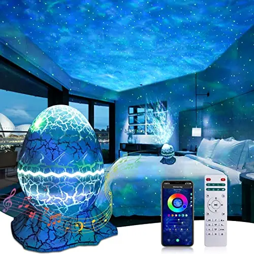 Dinosaur Eggs Aurora Star Projector Sky Star Starry Lamp Projector with Speaker Bedroom LED Star Light Projector