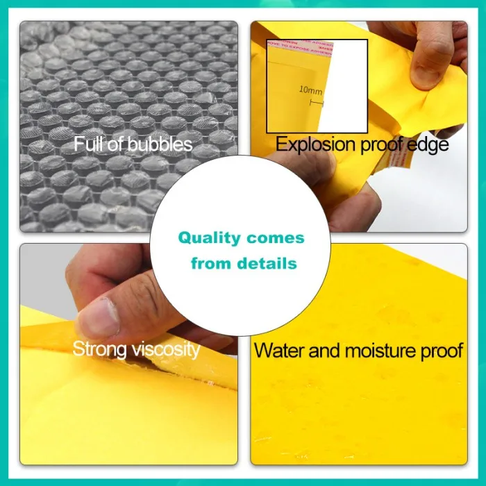 CTCX Custom Kraft Paper Bubble Mailer Padded Envelope Shipping Bag Clothing Packaging Express Kraft Bubble Mailer Craft Envelope