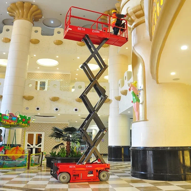 EX8N Mini 7.8m 230kg Electric Lifting Self-Propelled Scissor Lift Table Platform