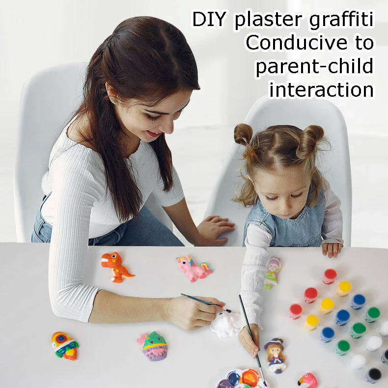 Wholesale Dinosaur Mold Graffiti Painting Diy Plaster Toys Watercolor Education Creative Hand Painting Craft Toys For Children