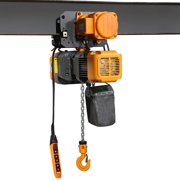 KDH chain top sale running type double speed 1ton electric chain hoist with trolley